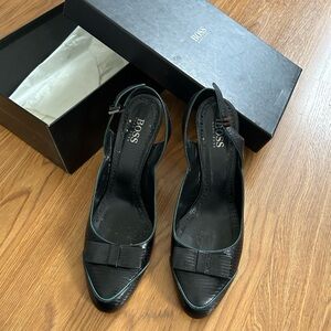 Hugo Boss Women's Black Slingback Heels